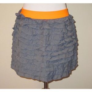 J Crew Tiered BEACH CHAMBRAY LUCCA SKIRT